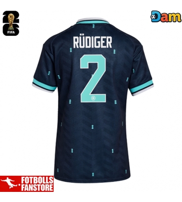 Tyskland Antonio Rudiger #2 Bortatröja Dam VM 2026 Kortärmad
